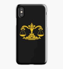 Zodiac Sign Libra Gold iPhone Case/Skin