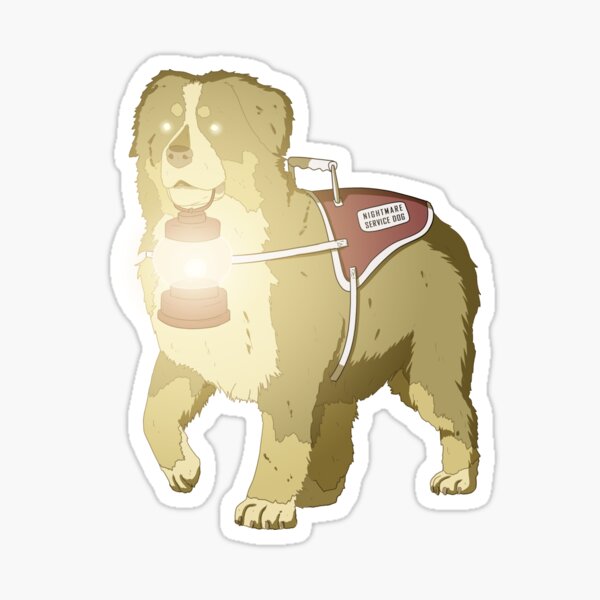 Nightmare Service Dog Bernese Mountain Dog Sticker