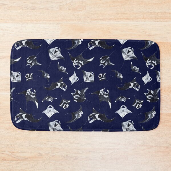 Item preview, MANTARAY PATTERN (NAVY BLUE) designed and sold by BEATRIZ ABAITUA.