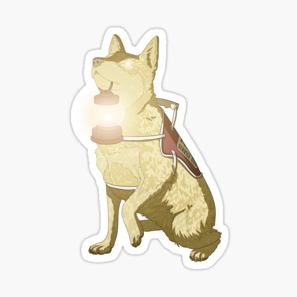 Nightmare Service Dog Blue Heeler Sticker