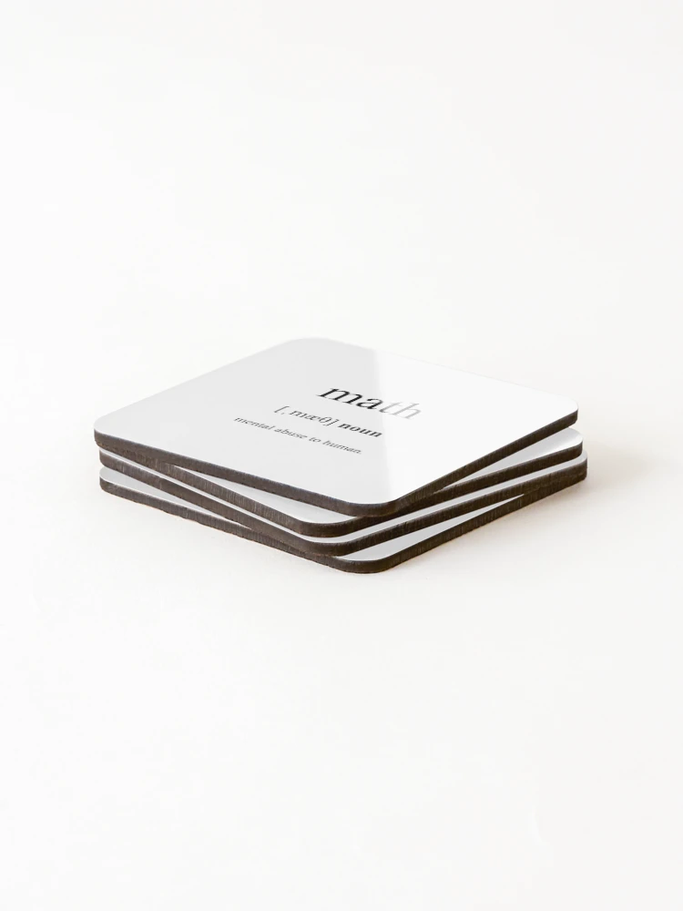 Thumbnail 4 of 5, Coasters (Set of 4), Math Definition | Dictionary Collection designed and sold by Designschmiede.