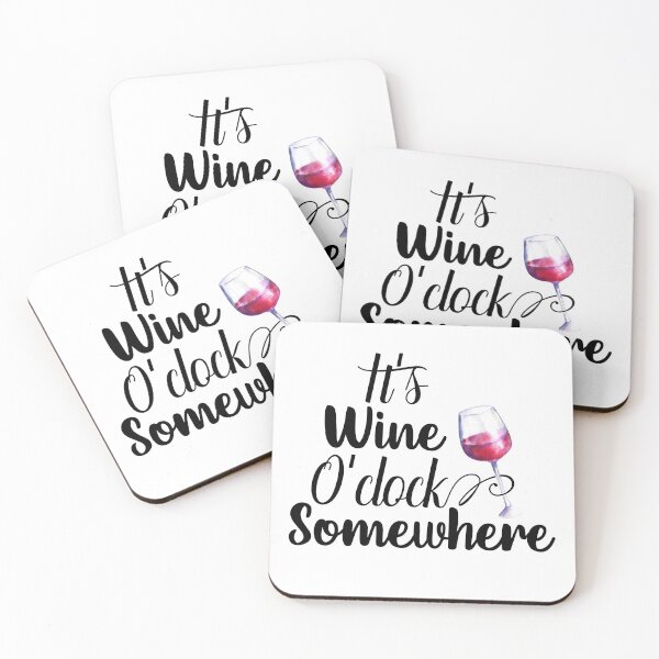 Item preview, It's Wine O'clock Somewhere designed and sold by ColorFlowArt.