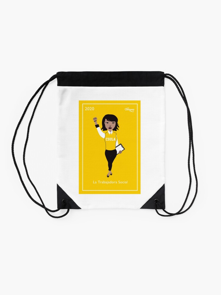 Alternate view of La Trabajadora Social Drawstring Bag
