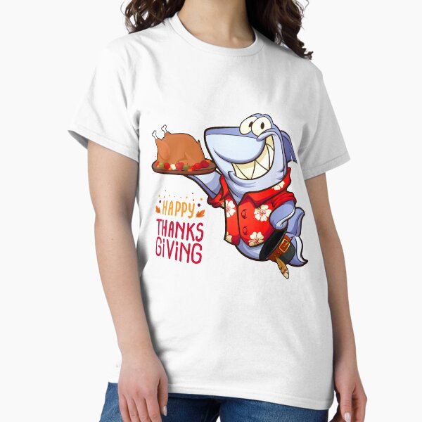 Artikel-Vorschau von Lustiges Hai-Erntedankfest-Truthahn-Dinner-Outfit für Kinder, designt und verkauft von Red-Tee.