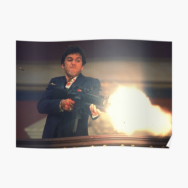 Scarface Tony Montana Shooting Poster