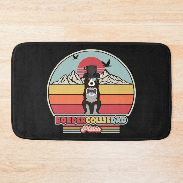 Item preview, Border Collie Dad Graphic. Retro Style Design designed and sold by PackAPunch.