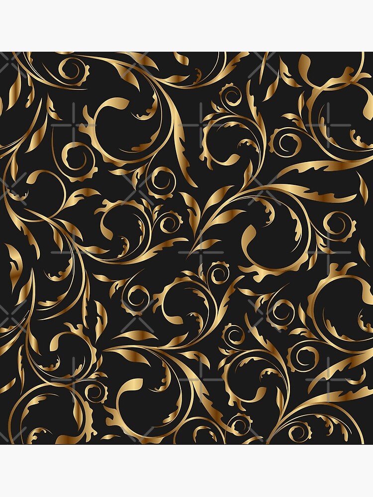 "Royal Gold Floral Art Elegant Golden Design" Poster for Sale by