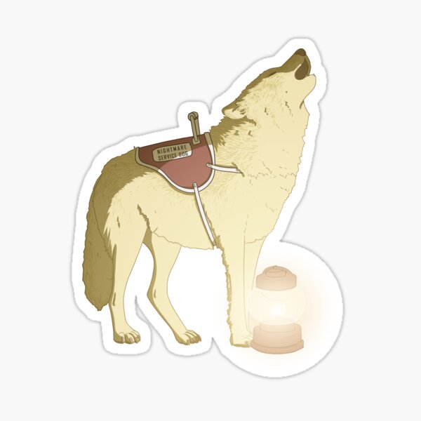 Nightmare Service Dog Wolf Sticker