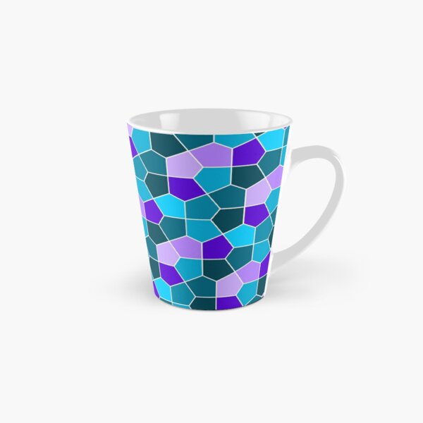 Cairo Pentagonal Tiles in Aqua and Purple Tall Mug