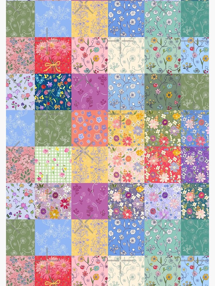 "Handme Down Patchwork Quilt by Tea with Xanthe" Spiral Notebook for