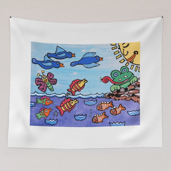 Item preview, Sunny Day at the Frog Pond designed and sold by SillaHoekstra.