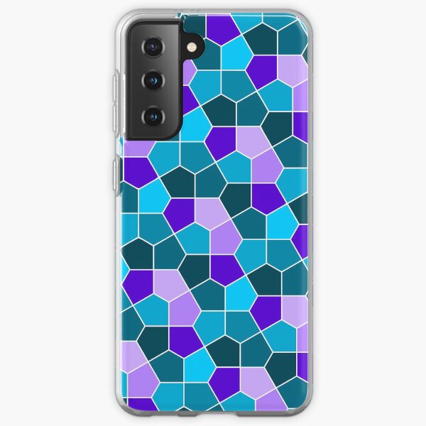 Cairo Pentagonal Tiles in Aqua and Purple Samsung Galaxy Soft Case