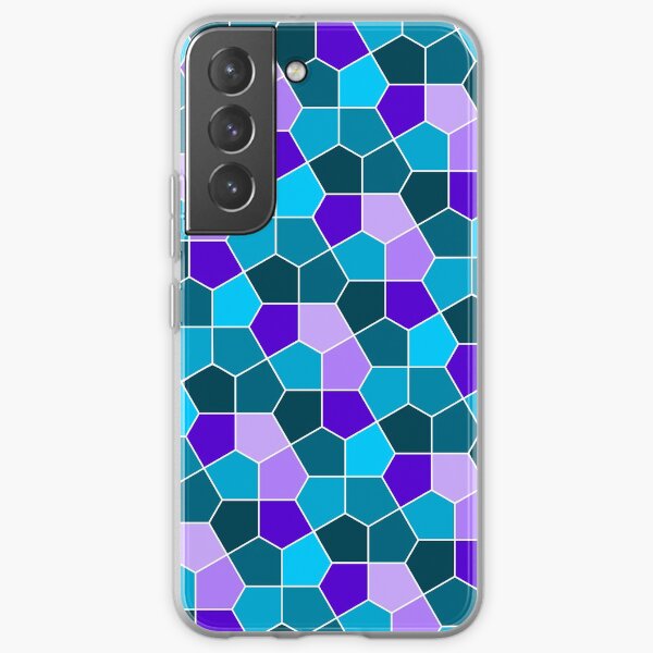 Cairo Pentagonal Tiles in Aqua and Purple Samsung Galaxy Soft Case
