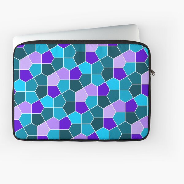 Cairo Pentagonal Tiles in Aqua and Purple Laptop Sleeve