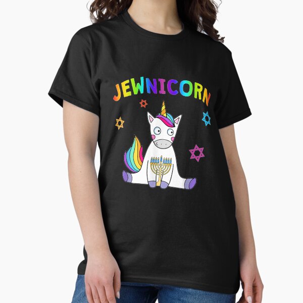 Item preview, Jewnicorn Funny Unicorn Gay Pride Lgbt Jewish Hanukkah T Shirt designed and sold by GregoryCooke.
