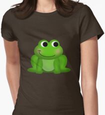 Cute Green Froggy Women's Fitted T-Shirt