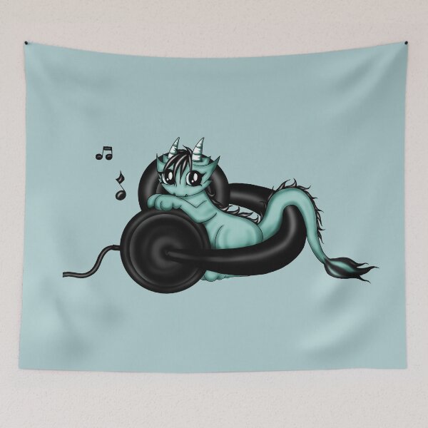 Item preview, Dragon with Headphone designed and sold by Pezi-Creation.