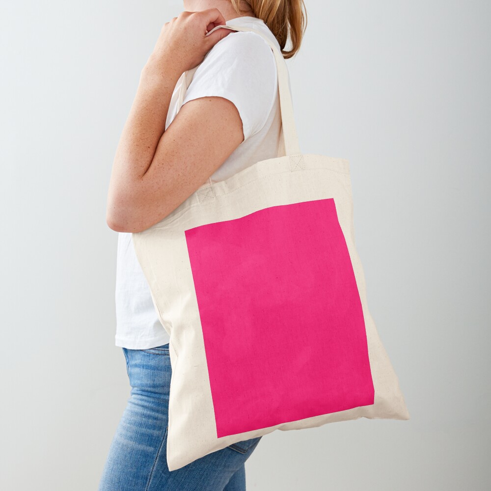 bright pink tote bag