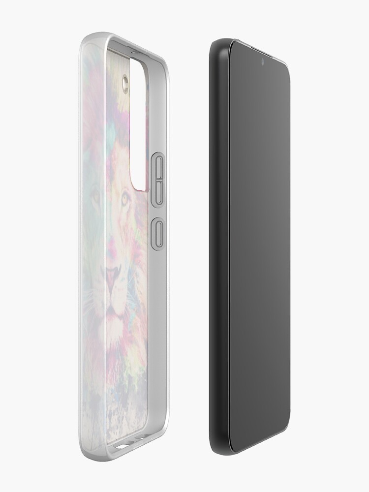Alternate view of Lion Watercolor Splash Portrait Samsung Galaxy Phone Case