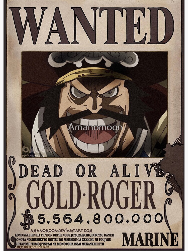 Bounty Gold Roger Wanted One Piece Jigsaw Puzzle by Anime One Piece - Fine  Art America