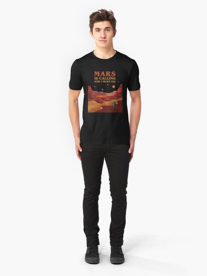 Alternate view of Mars is Calling Slim Fit T-Shirt