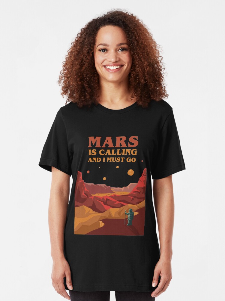 Alternate view of Mars is Calling Slim Fit T-Shirt