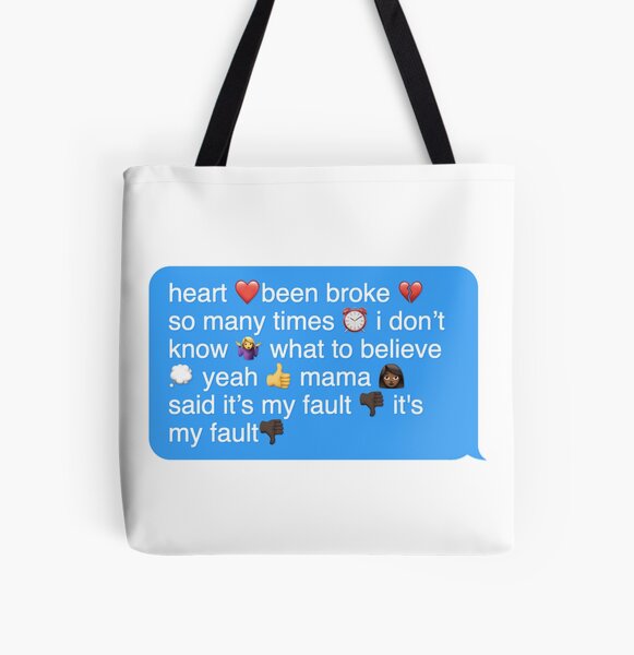 heart been broke so many times meme | Tote Bag