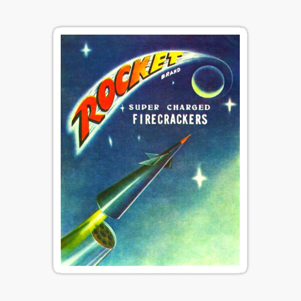 Item preview, Vintage Fireworks Label / Rocket designed and sold by FuzzyHoney.