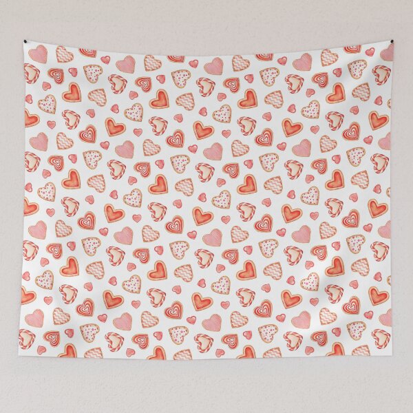 Item preview, Seamless pattern with heart cookies designed and sold by Lyubava.