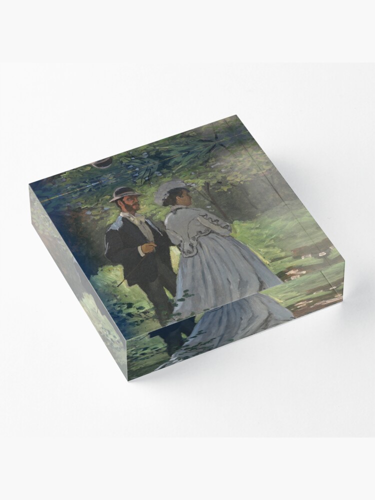 Alternate view of Bazille and Camille Painting by Claude Monet Acrylic Block