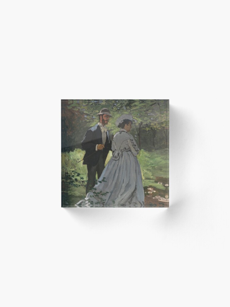 Alternate view of Bazille and Camille Painting by Claude Monet Acrylic Block