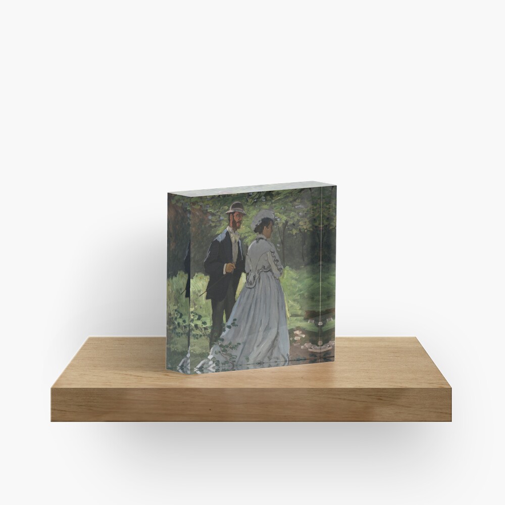 Bazille and Camille Painting by Claude Monet Acrylic Block