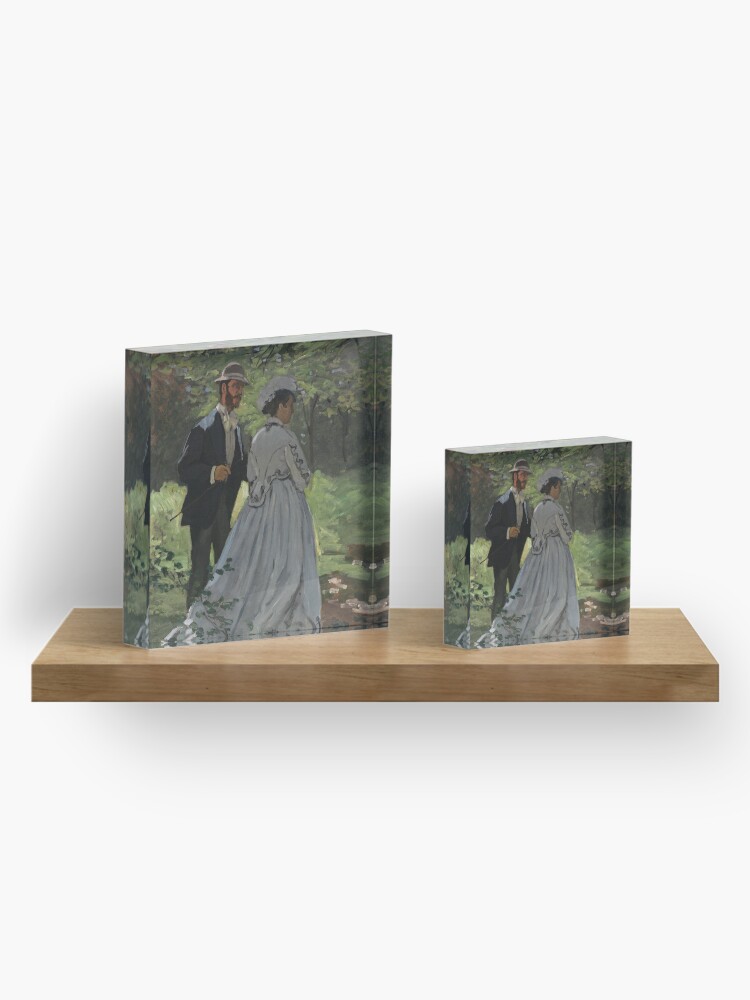 Alternate view of Bazille and Camille Painting by Claude Monet Acrylic Block