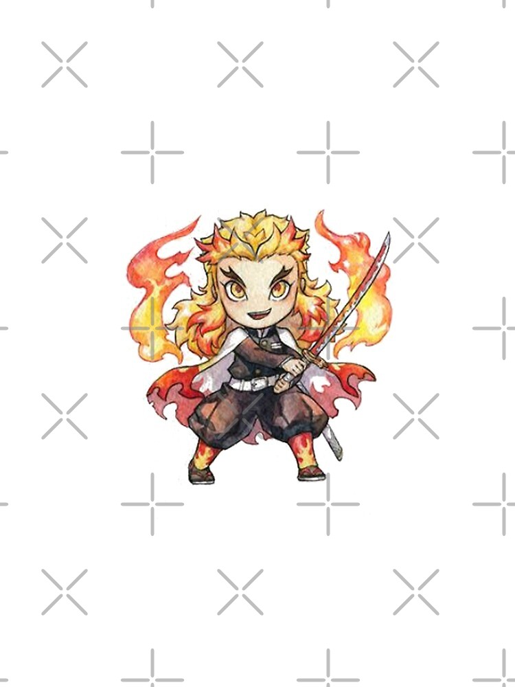 Kyojuro Rengoku Chibi Demon Slayer Greeting Card By Gravityzero Redbubble