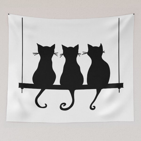 Item preview, Cats negative space black  designed and sold by Nezumi98.