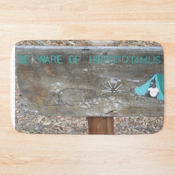 Item preview, Be Ware of Hippopotamus Danger Post Sign designed and sold by worldways.