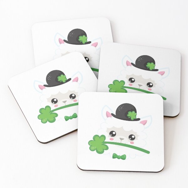 Item preview, Cute Leprechaun Hat Llama St Patrick`s Day with Green Clover designed and sold by raliceyoga.