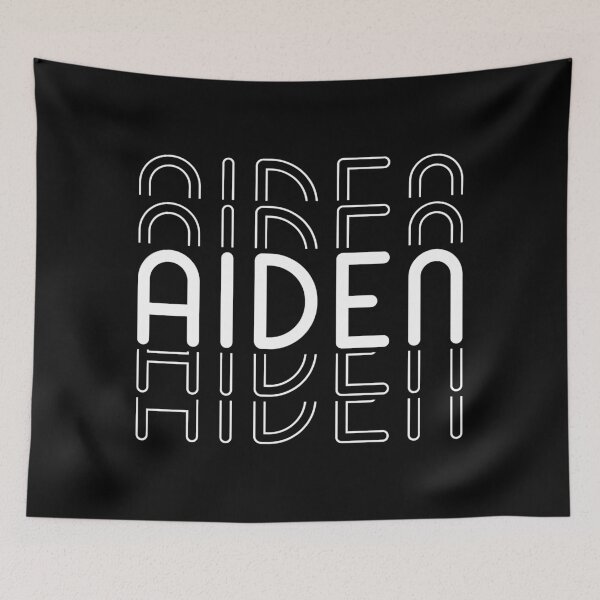 Item preview, Name Aiden in Black and White Style designed and sold by Time-is-Money.