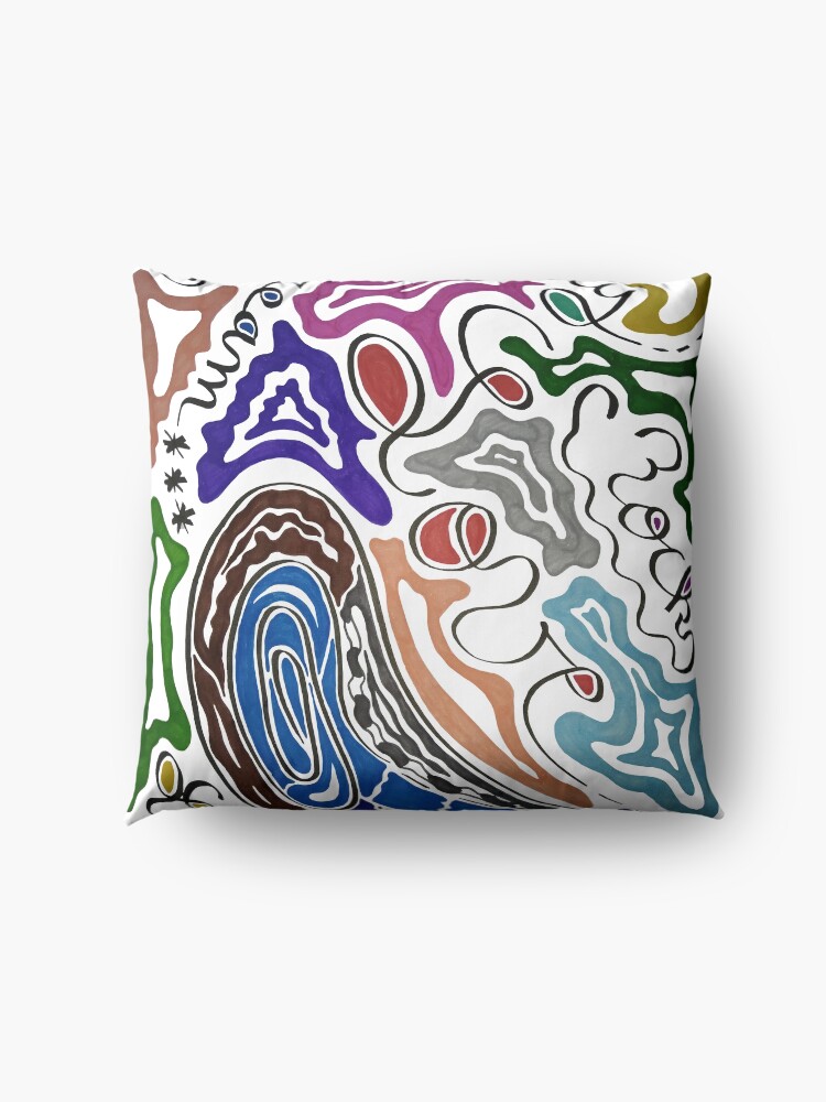 Coussin de sol ''Série GRAPH, Trust Dream Life' : autre vue