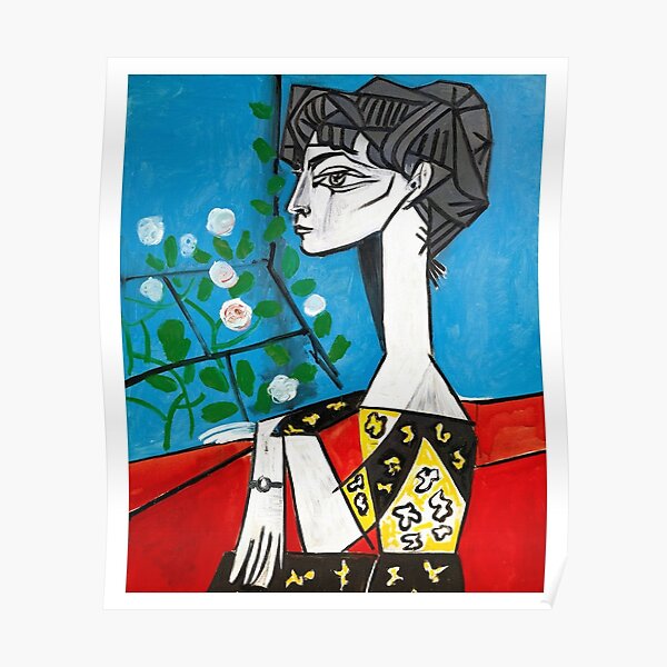 Pablo Picasso Jacqueline avec des fleurs 1956, T Shirt, Oeuvre d'art Poster