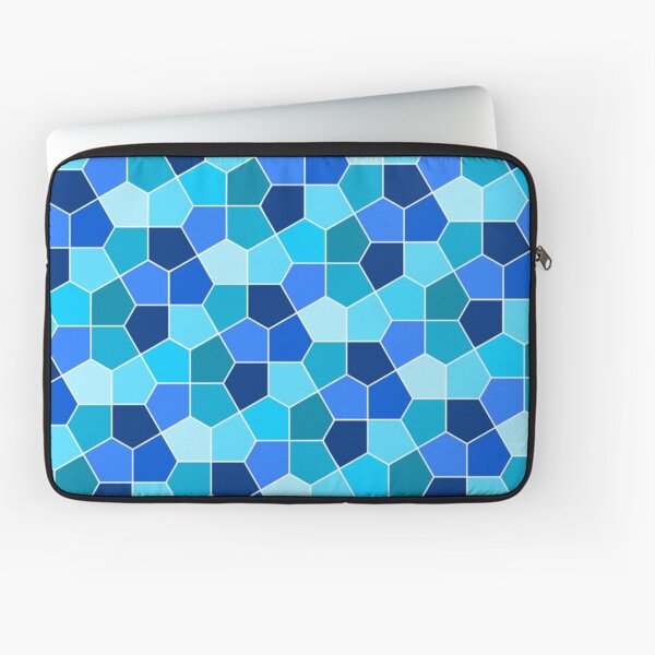 Cairo Pentagonal Tiles Cyan Blue Laptop Sleeve