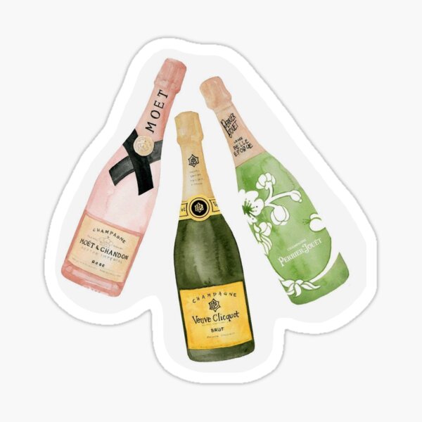 Champagne bottl Sticker
