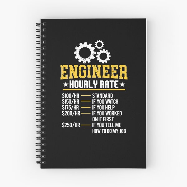 Item preview, Funny Engineer Hourly Rate Engineering Design Labor Rate Gear designed and sold by DynamicDesign.