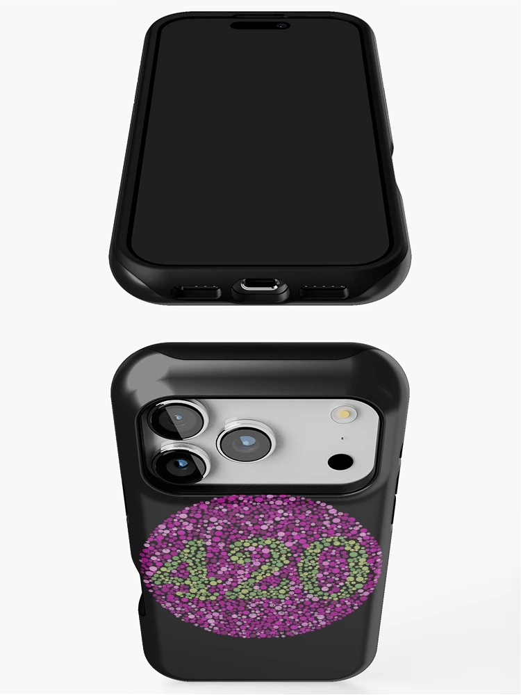 Thumbnail 3 of 4, iPhone Case, Color Blind Test 420 (Purple) [Roufxis-Rb] designed and sold by RoufXis.