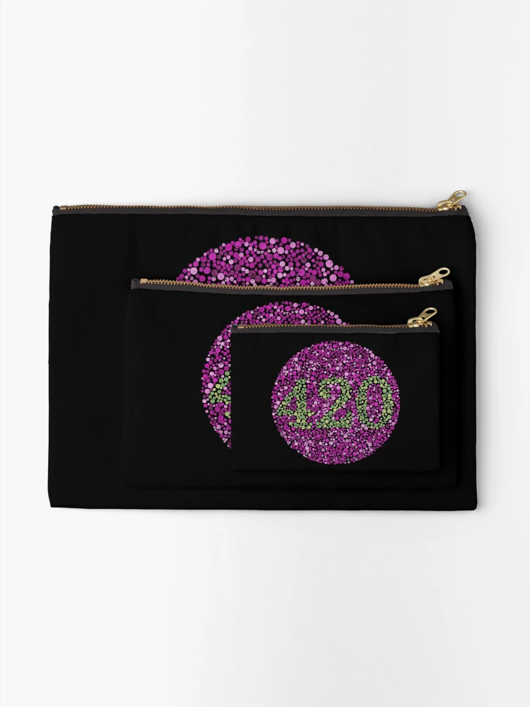 Thumbnail 2 of 4, Zipper Pouch, Color Blind Test 420 (Purple) [Roufxis-Rb] designed and sold by RoufXis.