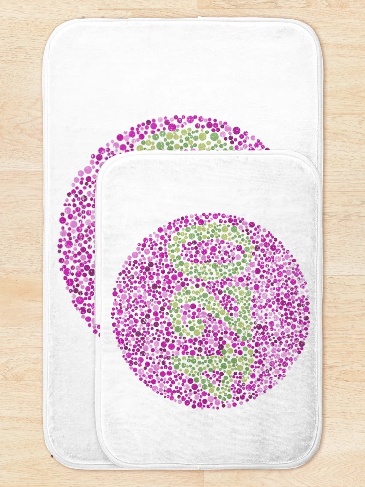 Thumbnail 5 of 6, Bath Mat, Color Blind Test 420 (Purple) [Roufxis-Rb] designed and sold by RoufXis.