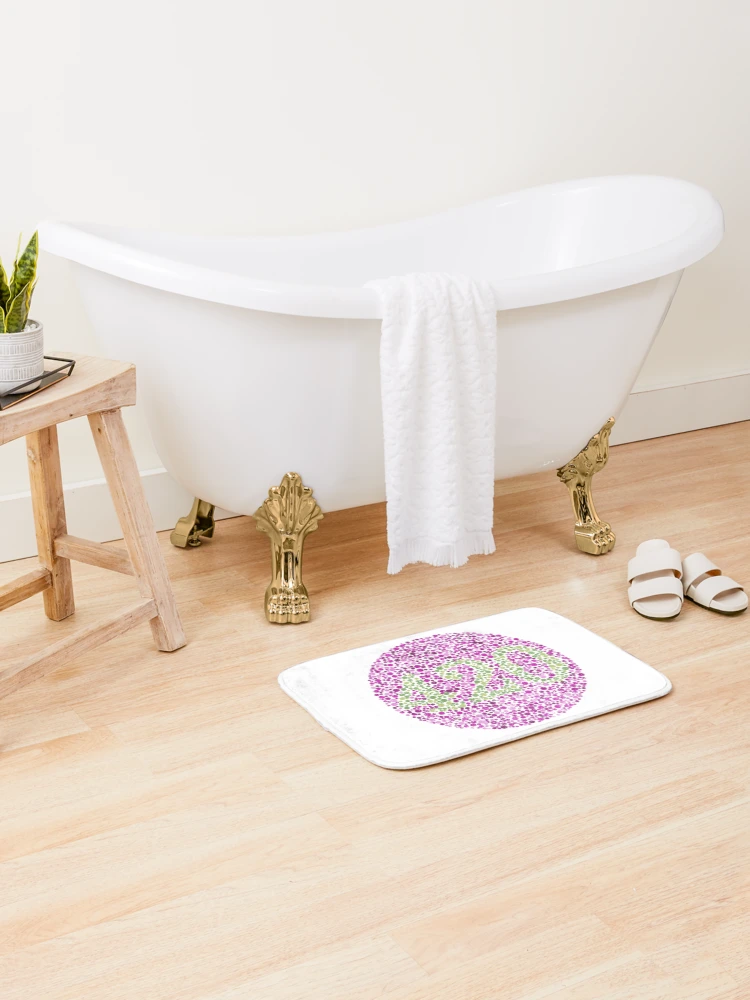 Thumbnail 2 of 6, Bath Mat, Color Blind Test 420 (Purple) [Roufxis-Rb] designed and sold by RoufXis.