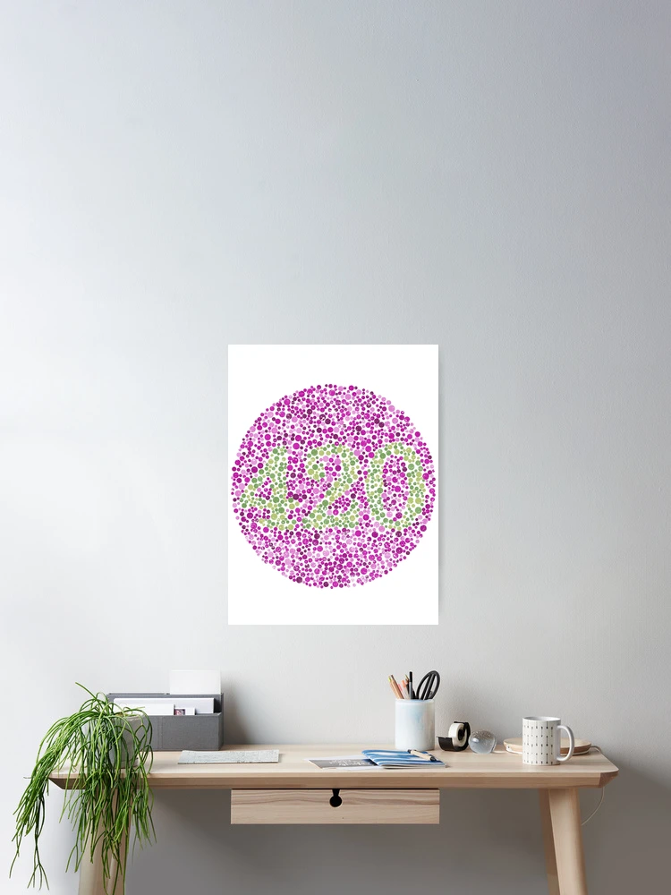 Thumbnail 2 of 3, Poster, Color Blind Test 420 (Purple) [Roufxis-Rb] designed and sold by RoufXis.