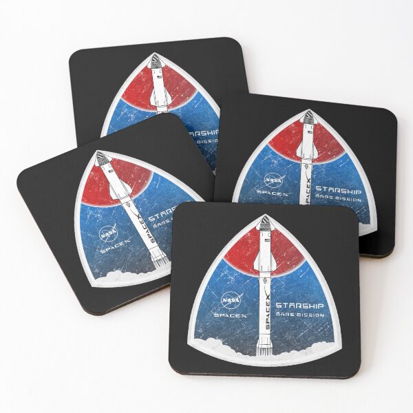 Starship: Mars Mission Coasters (Set of 4)