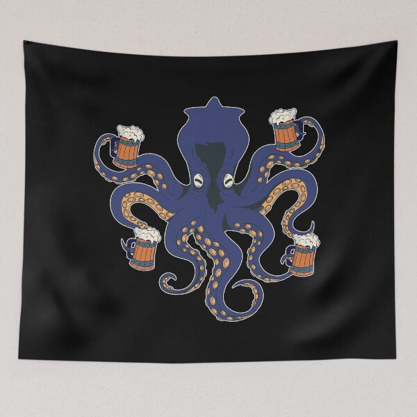 Item preview, Squid with beer. designed and sold by emphatic.